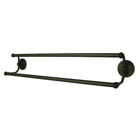 Kingston Brass Milano 24" Dual Towel Bar, Oil Rubbed Bronze BA2713ORB